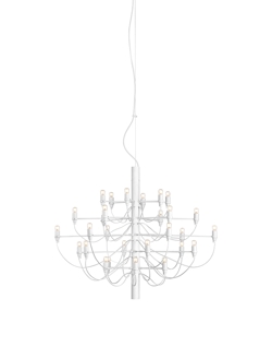 2097/30 kroonluchter LED met heldere lampen, mat wit